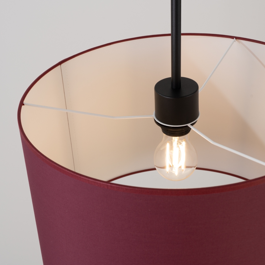 Luster na kabelu NEVIA 1xE27/15W/230V Ø 40 cm crvena