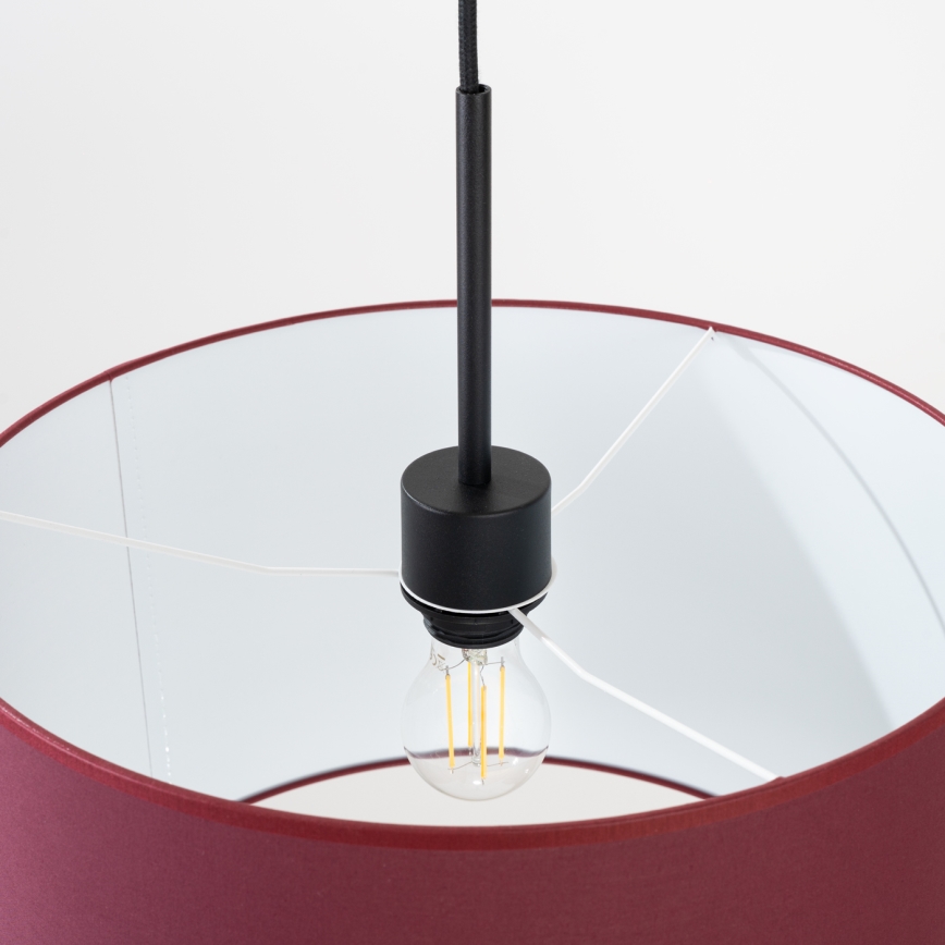 Luster na kabelu NEVIA 1xE27/15W/230V Ø 40 cm crvena
