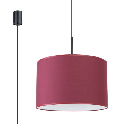 Luster na kabelu NEVIA 1xE27/15W/230V Ø 40 cm crvena