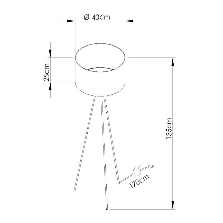 Podna svjetiljka NEVIA 1xE27/15W/230V taupe