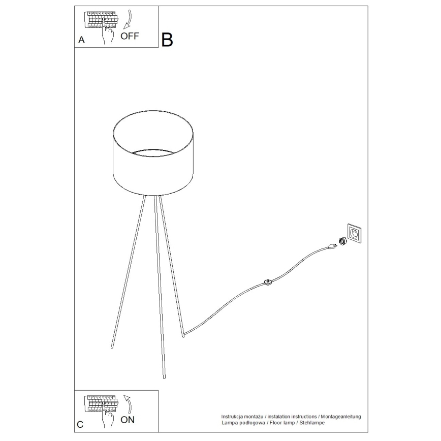 Podna svjetiljka NEVIA 1xE27/15W/230V taupe