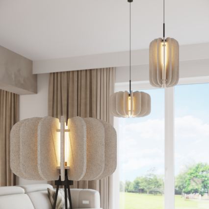Luster na kabelu MULA 1xE27/15W/230V Ø 27 cm krem