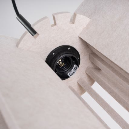 Luster na kabelu MULA 1xE27/15W/230V Ø 27 cm krem