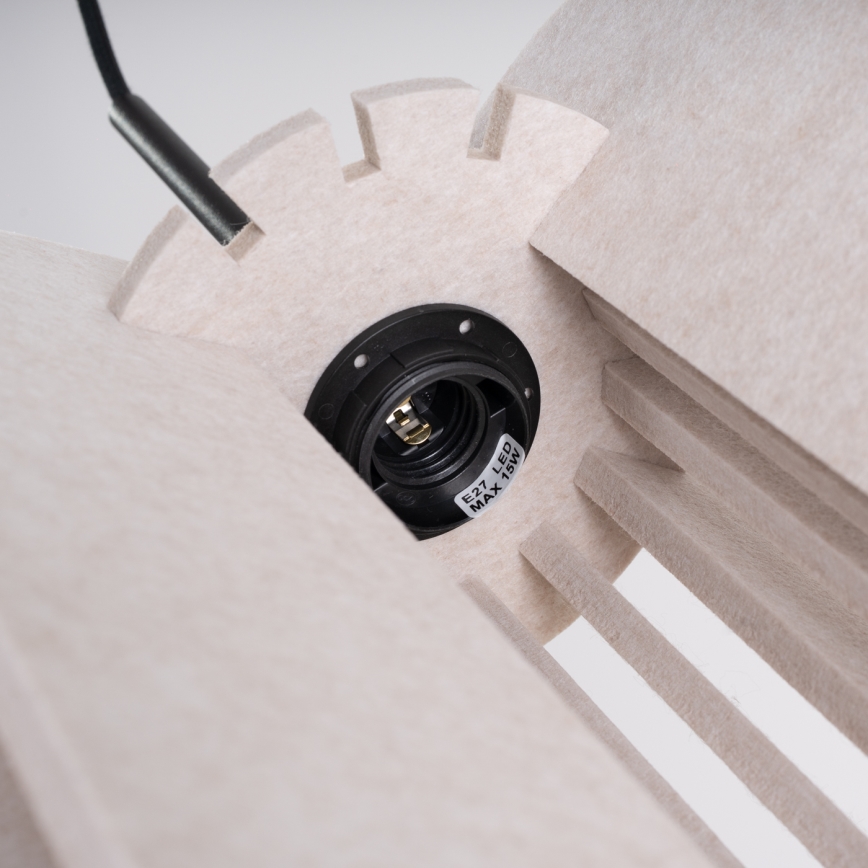 Luster na kabelu MULA 1xE27/15W/230V Ø 27 cm krem