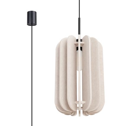 Luster na kabelu MULA 1xE27/15W/230V Ø 27 cm krem