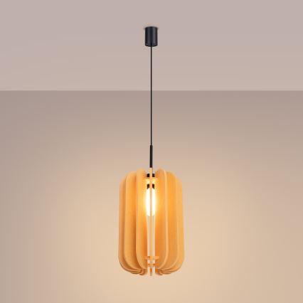 Luster na užetu MULA 1xE27/15W/230V Ø 27 cm žuta