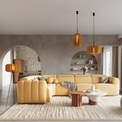 Luster na užetu MULA 1xE27/15W/230V Ø 27 cm žuta