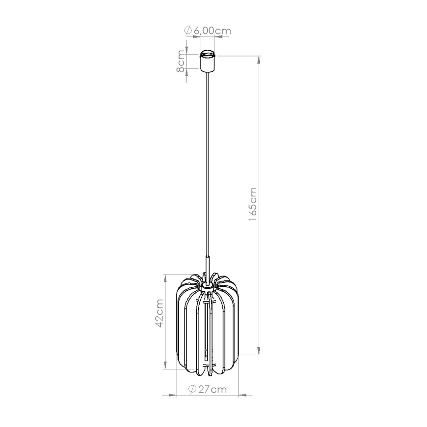 Luster na užetu MULA 1xE27/15W/230V Ø 27 cm žuta