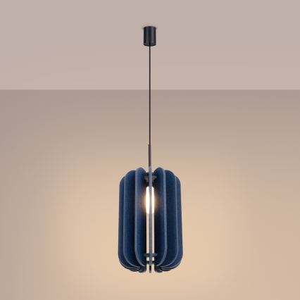 Luster na sajli MULA 1xE27/15W/230V Ø 27 cm plava