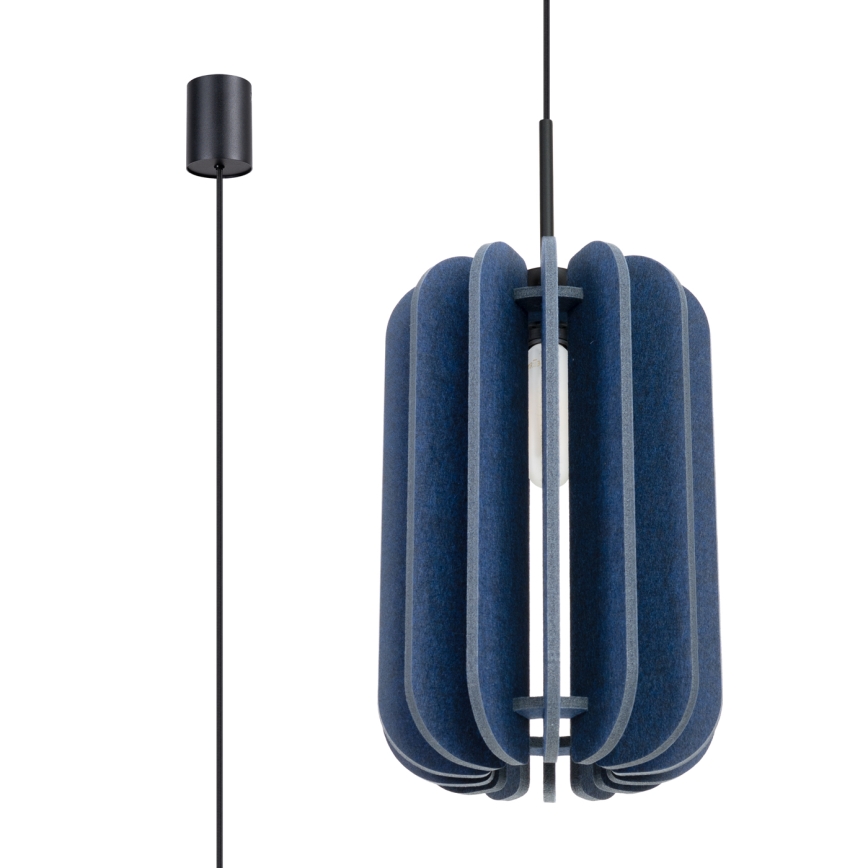 Luster na sajli MULA 1xE27/15W/230V Ø 27 cm plava