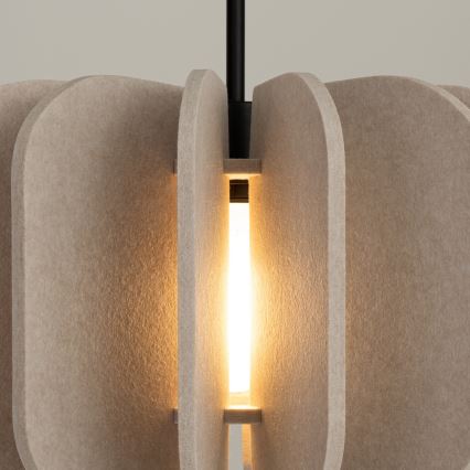 Luster na sajli MULA 1xE27/15W/230V Ø 45 cm krem boje