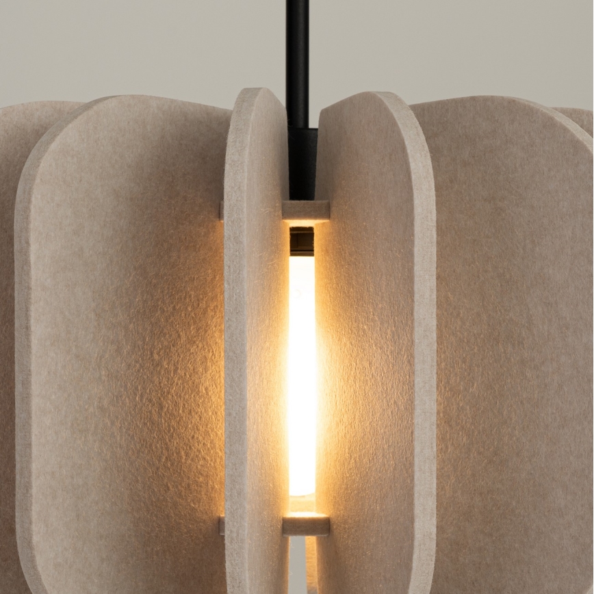 Luster na sajli MULA 1xE27/15W/230V Ø 45 cm krem boje