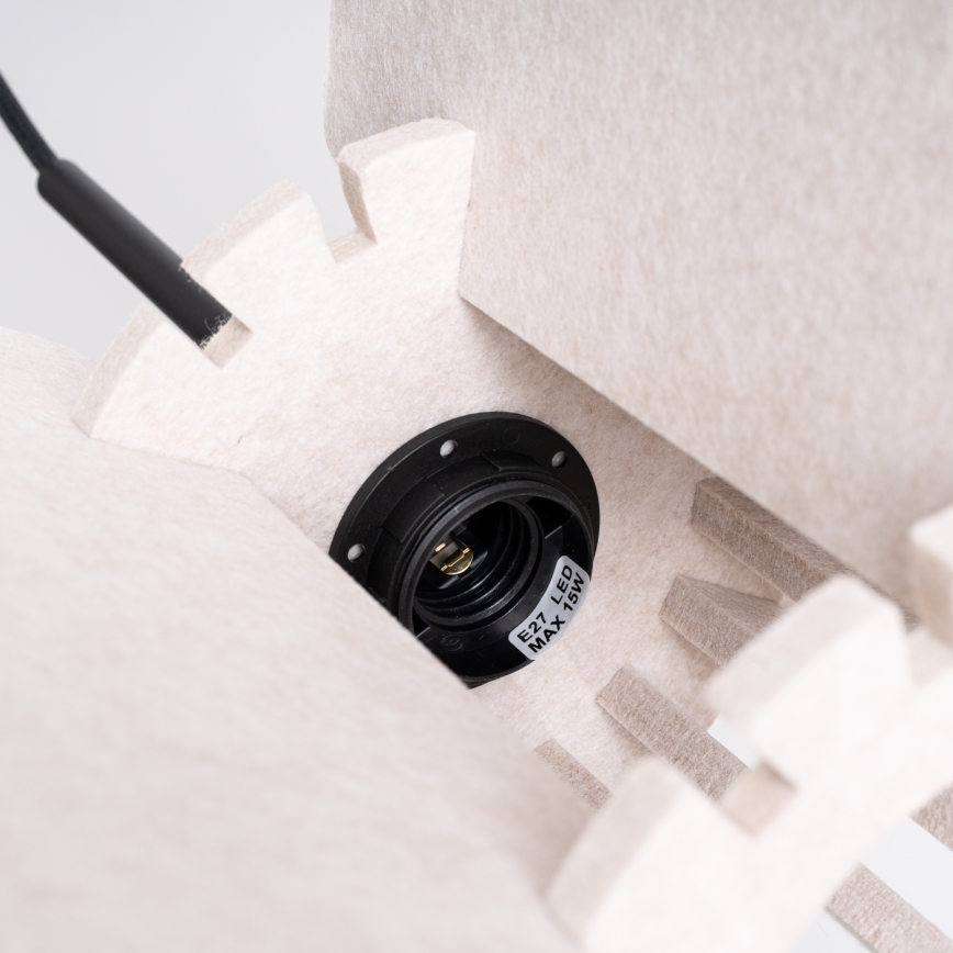 Luster na sajli MULA 1xE27/15W/230V Ø 45 cm krem boje