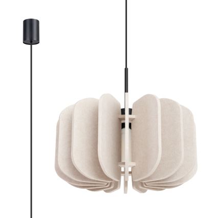 Luster na sajli MULA 1xE27/15W/230V Ø 45 cm krem boje