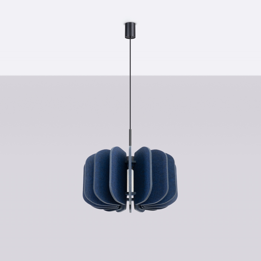 Luster na sajli MULA 1xE27/15W/230V Ø 45 cm plava