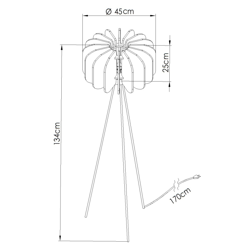 Podna lampa MULA 1xE27/15W/230V plava