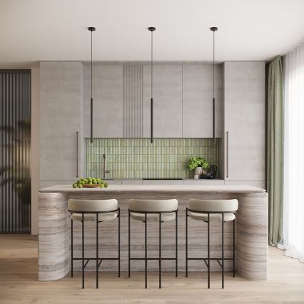 Luster na užetu ARCHE 2xG9/8W/230V crni