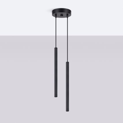 Luster na užetu ARCHE 2xG9/8W/230V crni