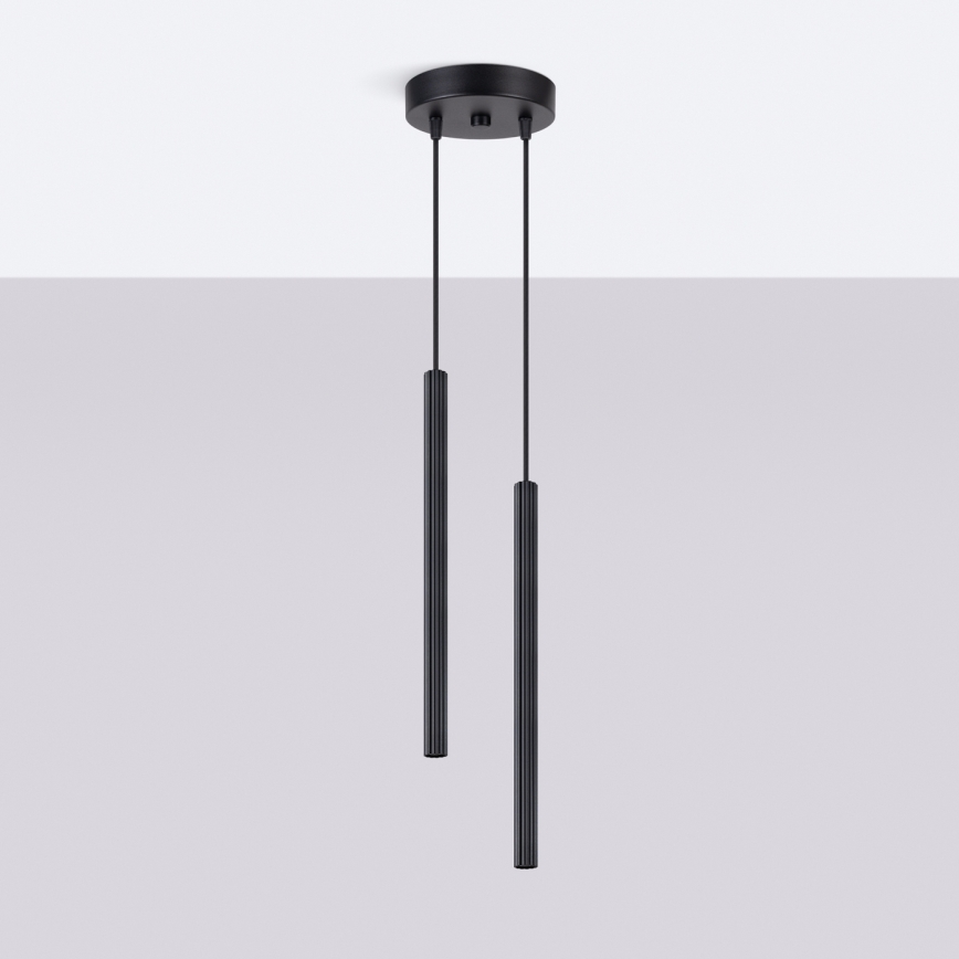 Luster na užetu ARCHE 2xG9/8W/230V crni