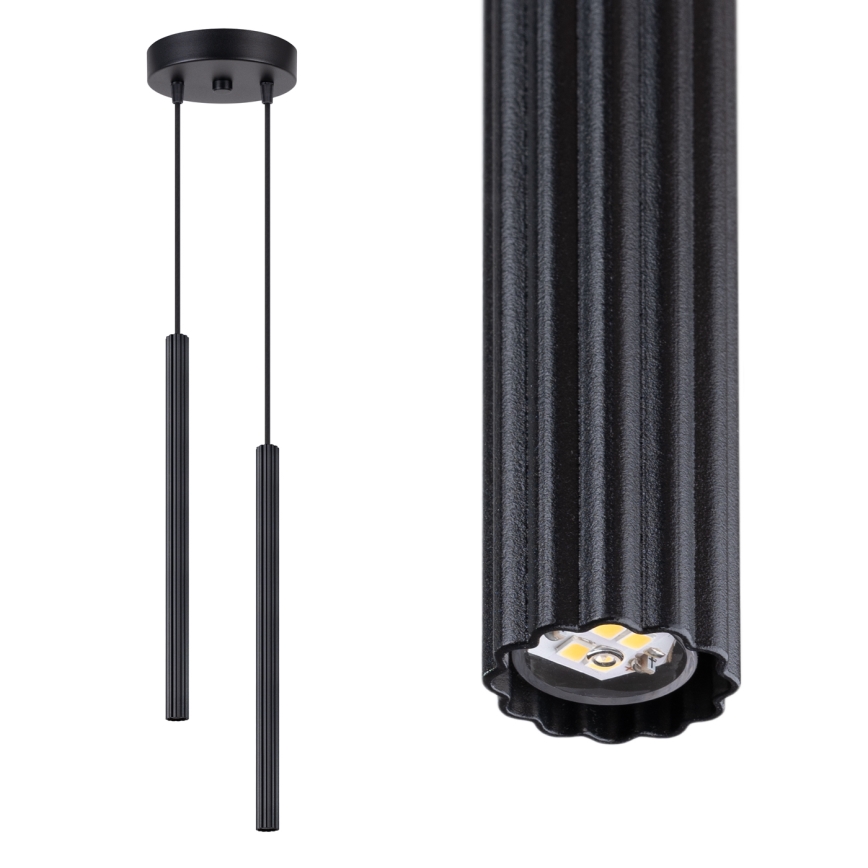 Luster na užetu ARCHE 2xG9/8W/230V crni