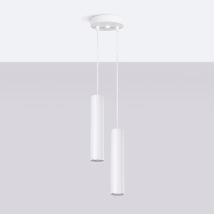 Luster na sajli LAGOS 2xGU10/10W/230V bijela