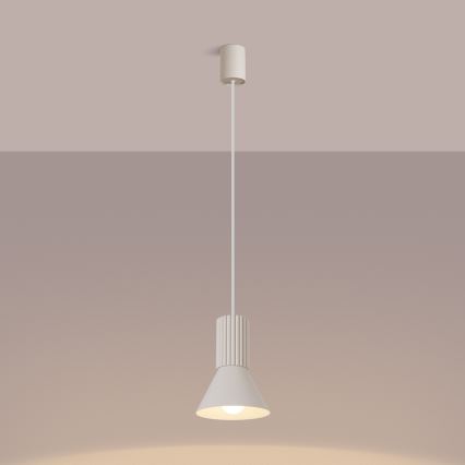 Luster na kabelu ESTRIA 1xE14/10W/230V Ø 14 cm krem