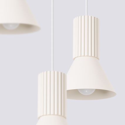 Luster na sajli ESTRIA 3xE14/10W/230V Ø 30 cm krem