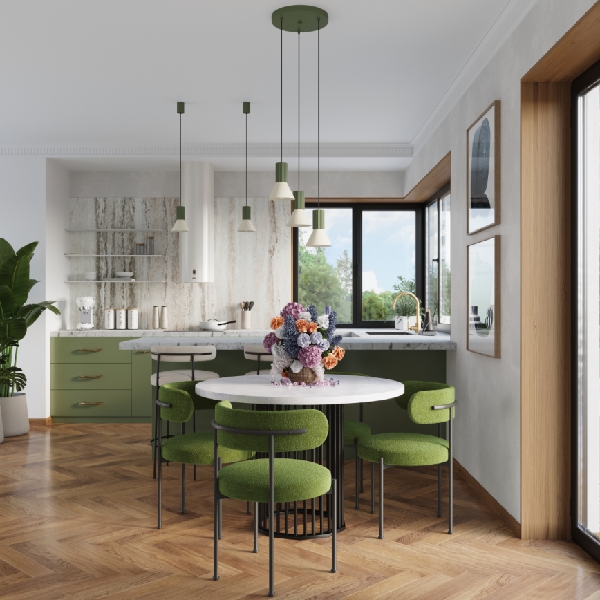 Viseća svjetiljka na kabelu ESTRIA 1xE14/10W/230V Ø 14 cm, zelena