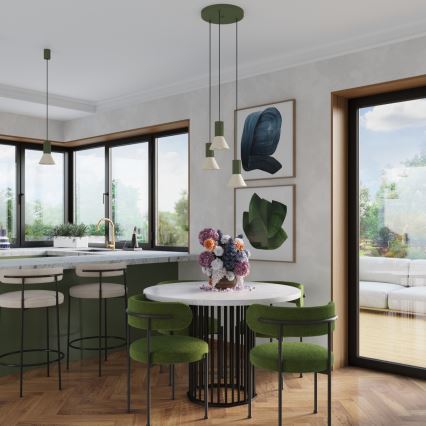 Viseća svjetiljka na kabelu ESTRIA 1xE14/10W/230V Ø 14 cm, zelena