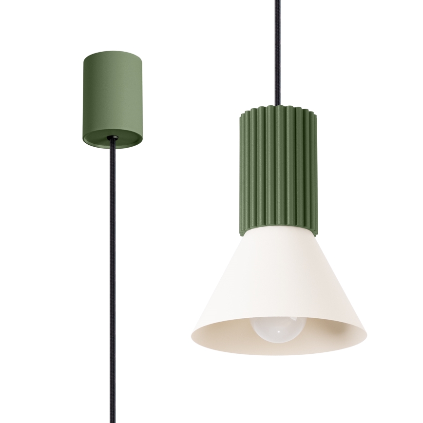 Viseća svjetiljka na kabelu ESTRIA 1xE14/10W/230V Ø 14 cm, zelena