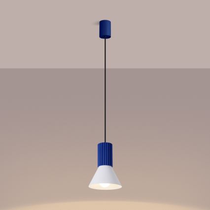Viseći luster ESTRIA na sajli 1xE14/10W/230V, promjer 14 cm, plavi