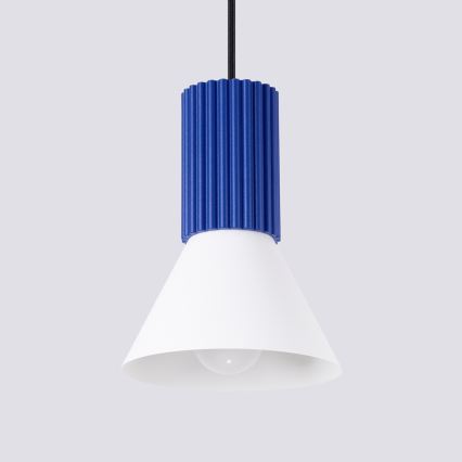 Viseći luster ESTRIA na sajli 1xE14/10W/230V, promjer 14 cm, plavi