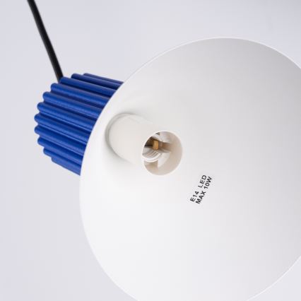 Viseći luster ESTRIA na sajli 1xE14/10W/230V, promjer 14 cm, plavi