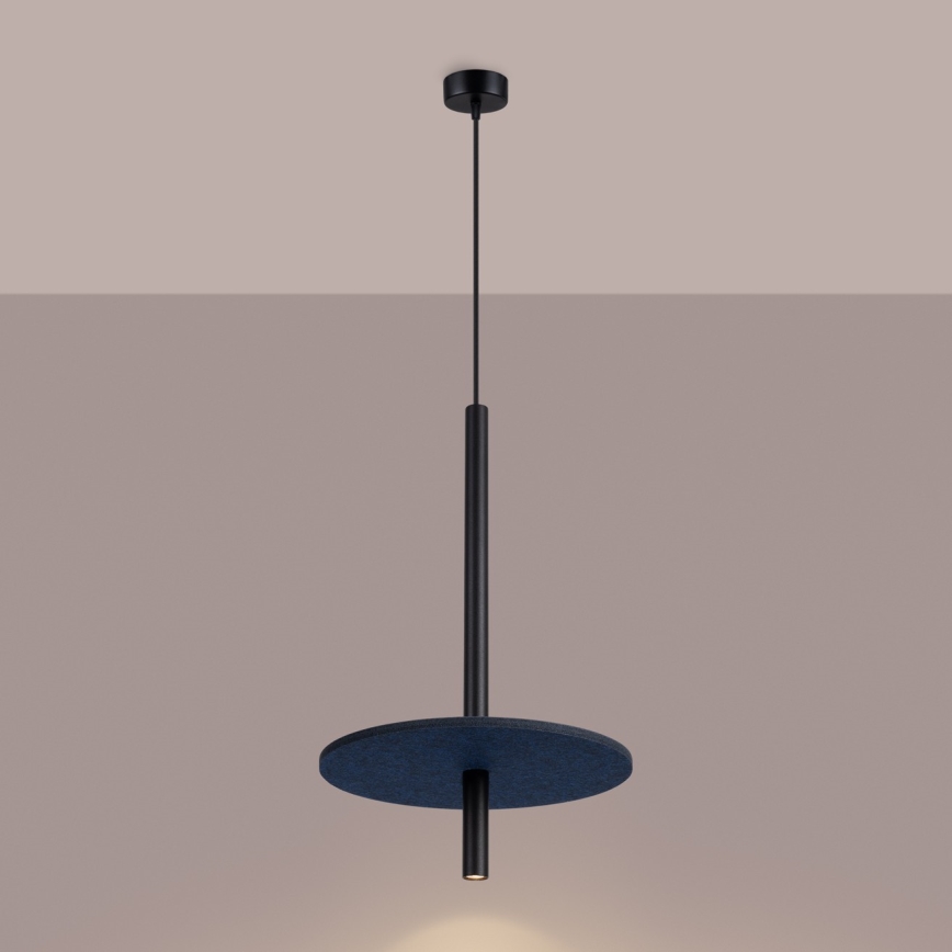 Luster na sajli FELTRO 1xG9/8W/230V crna/plava