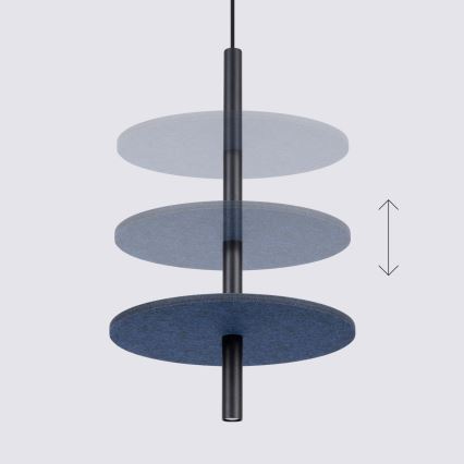 Luster na sajli FELTRO 1xG9/8W/230V crna/plava