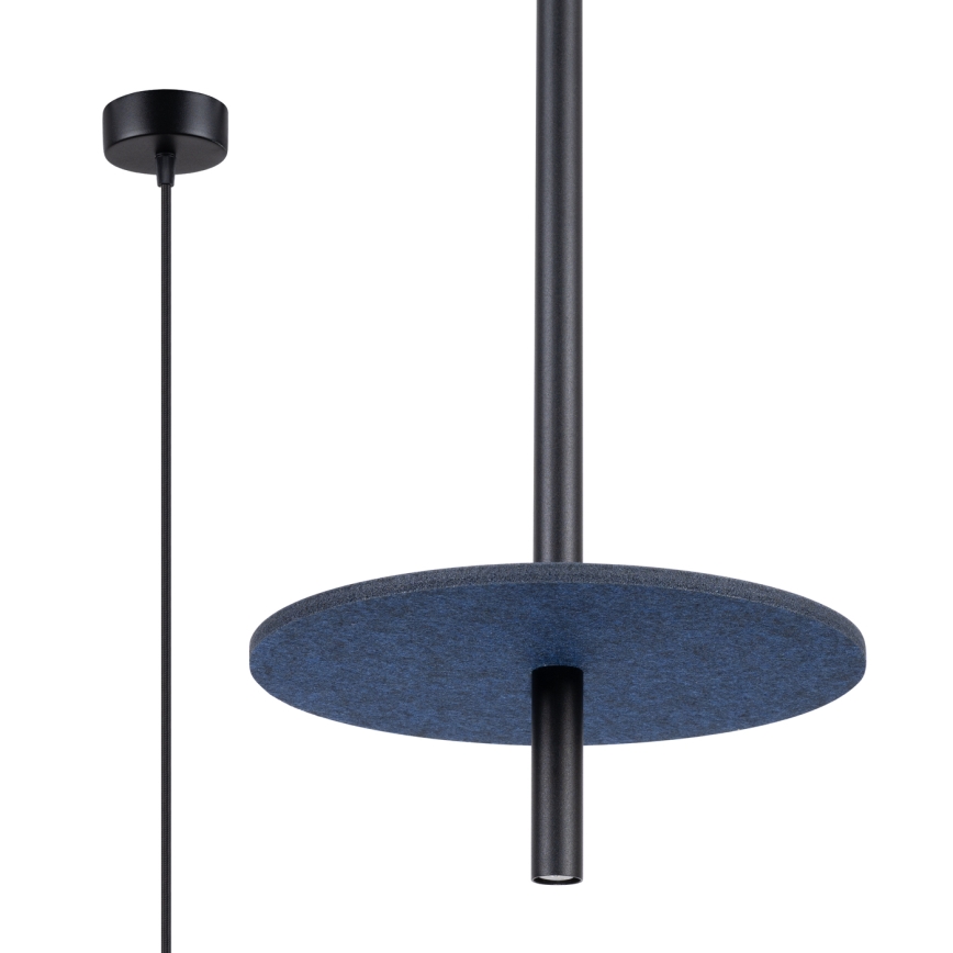 Luster na sajli FELTRO 1xG9/8W/230V crna/plava