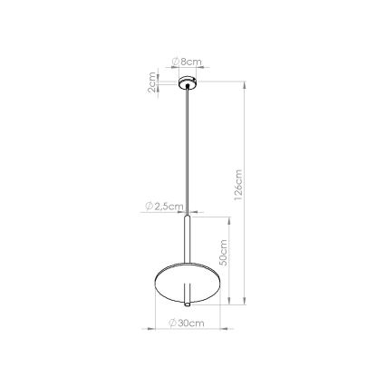 Luster na sajli FELTRO 1xG9/8W/230V crna/plava