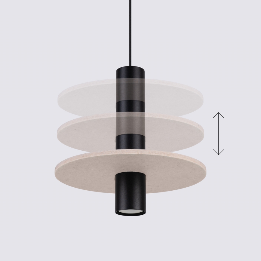 Viseći luster PELTA 1xGU10/10W/230V crna/krem