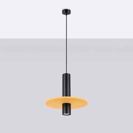 Viseća svjetiljka na kabelu PELTA 1xGU10/10W/230V crna/žuta