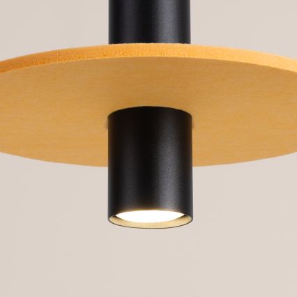 Viseća svjetiljka na kabelu PELTA 1xGU10/10W/230V crna/žuta