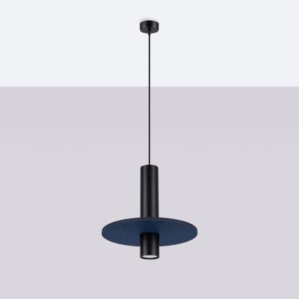 Luster na kabelu PELTA 1xGU10/10W/230V crna/plava