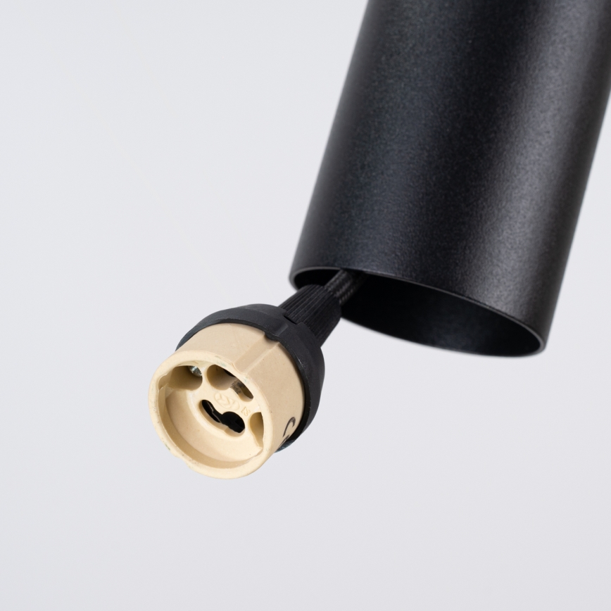 Luster na kabelu PELTA 1xGU10/10W/230V crna/plava