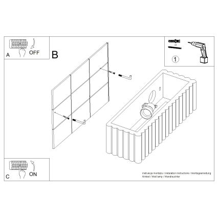 Zidna svjetiljka RIGATA 1xE27/15W/230V keramika/krem