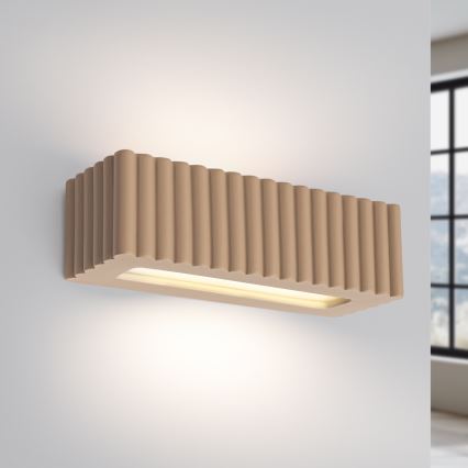 Zidna svjetiljka RIGATA 1xE27/15W/230V keramika/taupe