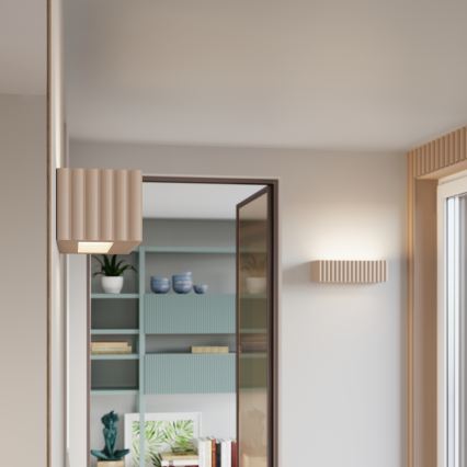 Zidna svjetiljka RIGATA 1xE27/15W/230V keramika/taupe