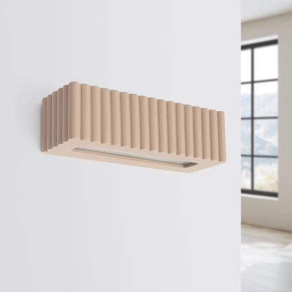 Zidna svjetiljka RIGATA 1xE27/15W/230V keramika/taupe