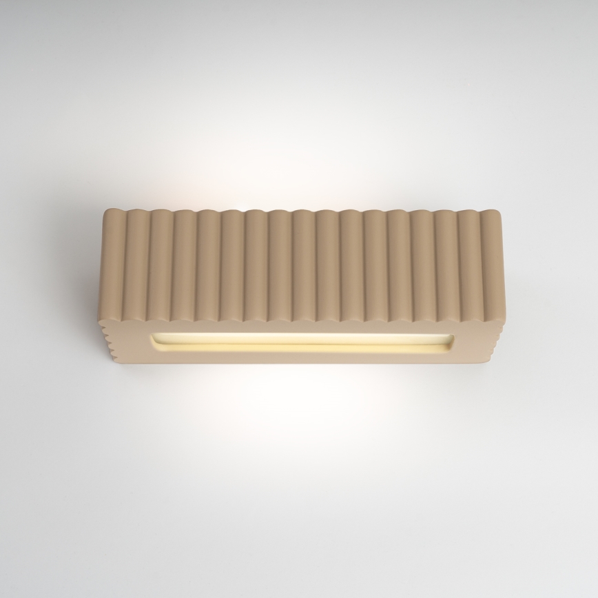 Zidna svjetiljka RIGATA 1xE27/15W/230V keramika/taupe