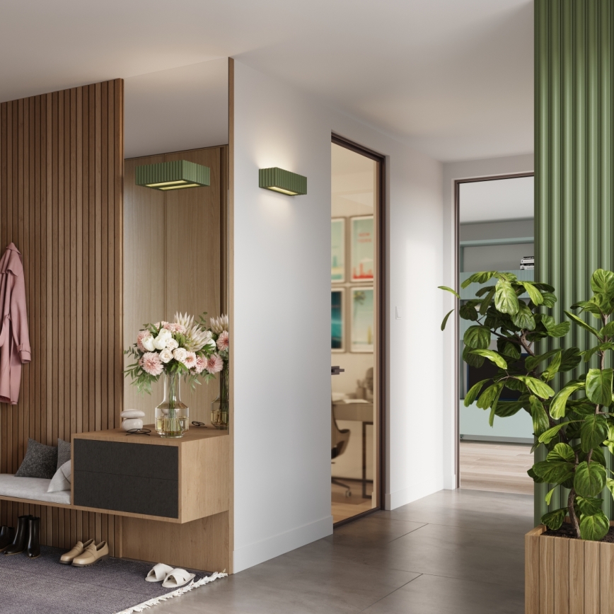 Zidna svjetiljka RIGATA 1xE27/15W/230V keramička/zelena