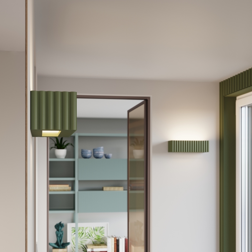 Zidna svjetiljka RIGATA 1xE27/15W/230V keramička/zelena