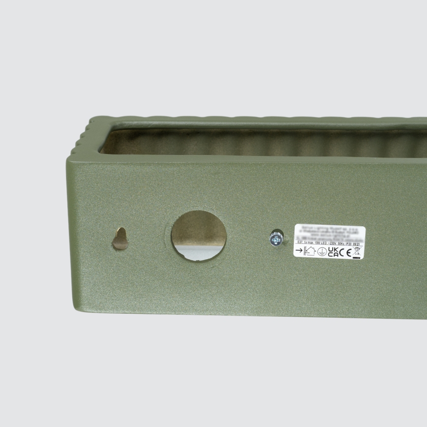 Zidna svjetiljka RIGATA 1xE27/15W/230V keramička/zelena